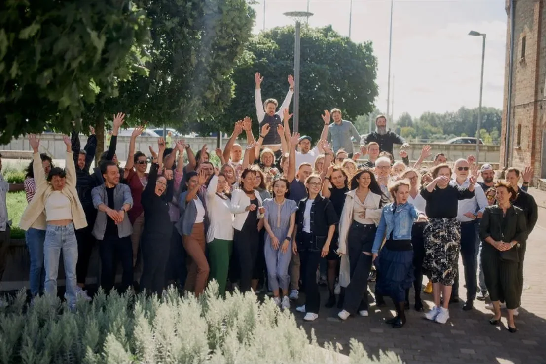 Group photo of the designers at If’s Experience Design meetup in Riga