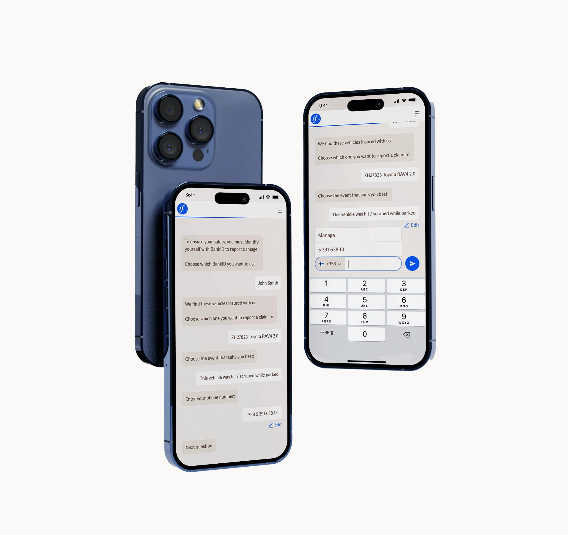 Claims webchat on two phones